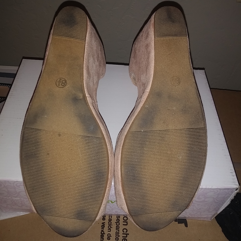 Blush Pink Wedge Sandals - Picture 5 of 9